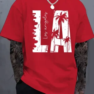 LA red t-shirt