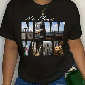 T-shirt. New York. Black