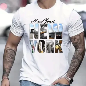 T-shirt New York. White