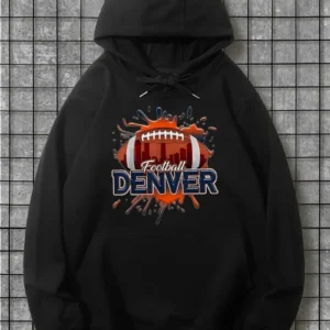 Denver Football Hooded Sweatshirt Black