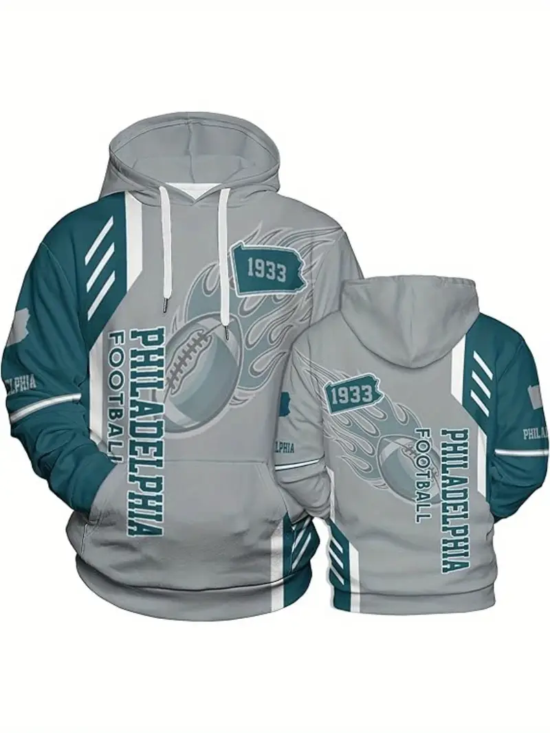 Men's Philadelphia -Inspired Football Hoodie with 1933 - Image 4