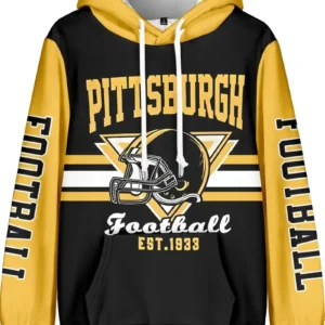Pittsburgh Pullover Hoodie Black & Yellow