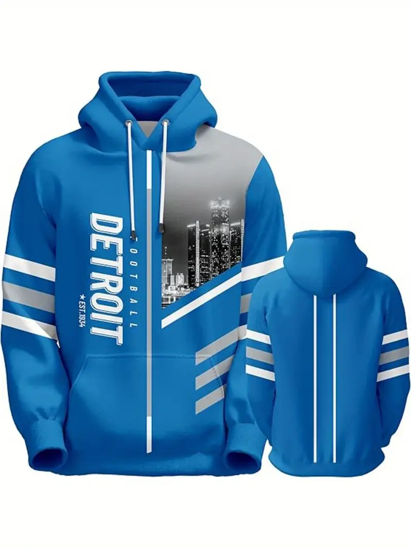 Men's Detroit Football Team Hoodie