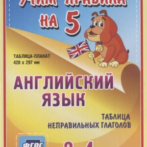 Английский язык. Таблица неправильных глаголов. 2-4 классы. Таблица-плакат